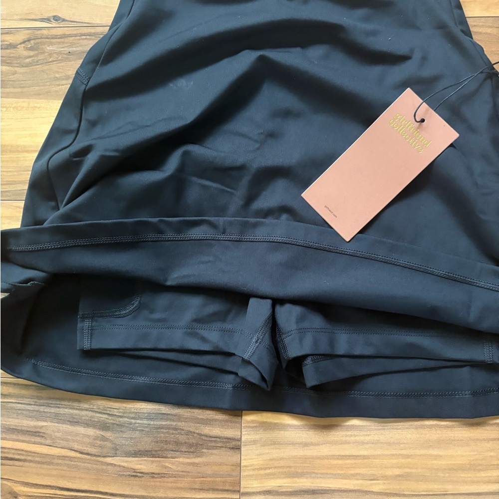 Girlfriend Collective Black Skirt Set